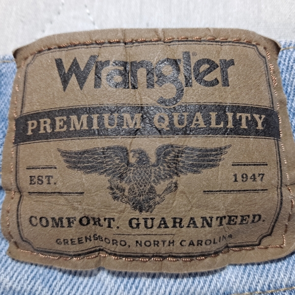 Wrangler Premium Quality Jeans Men's 38x29 Blue Stretch Denim Straight 5-Pocket - Picture 4 of 11